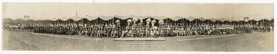 “Julius Caeser (sic) Grand Spectacle” 101 Ranch, Real Wild West Show. G. E. Palfrey, 1928, photographic print. Dickinson Research Center, National Cowboy & Western Heritage Museum.