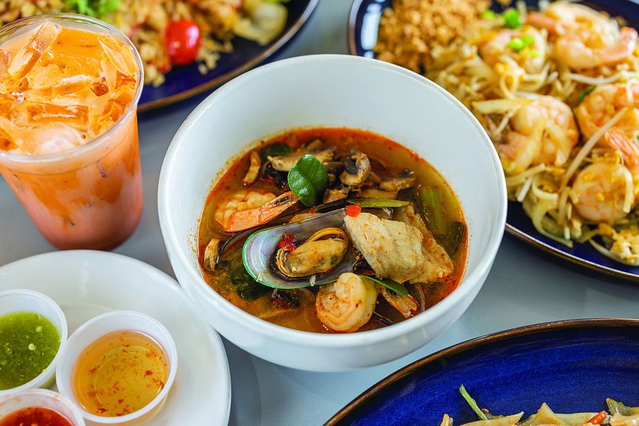 Po tak is a spicy, traditional Thai soup made with shrimp, fish, and mussels that’s served at My Thai Kitchen in Tulsa by owner Noot Jintaseranee. Photo by Valerie Wei Haas