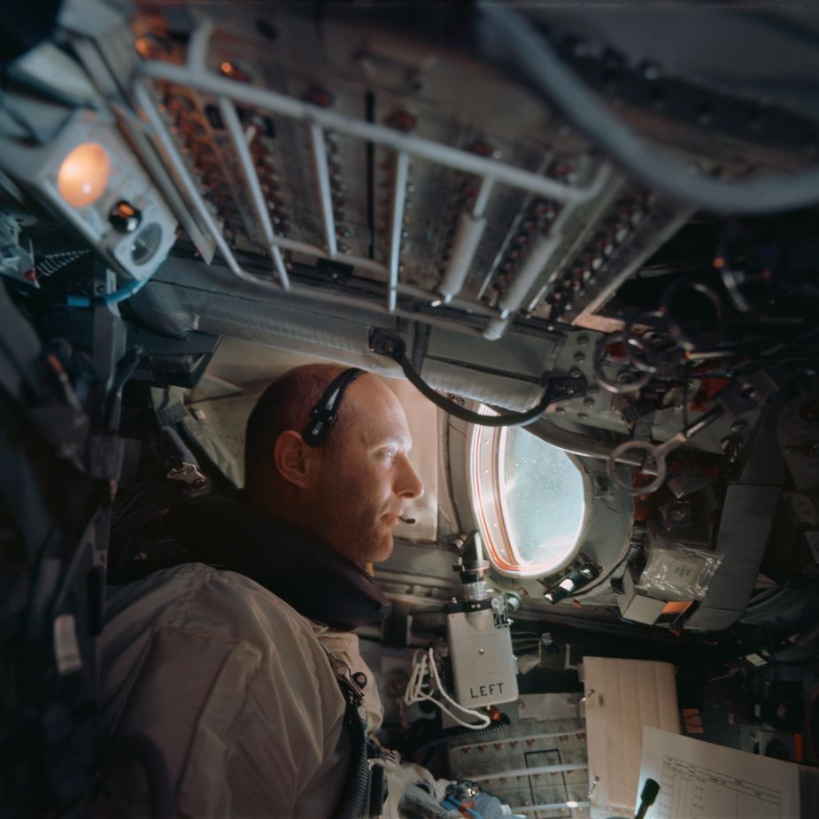 Astronaut Eugene Cernan captured this photo of Thomas P. Stafford on the Gemini 9A spaceflight. It was the world’s twenty-third manned trip to Earth orbit. Photo courtesy NASA