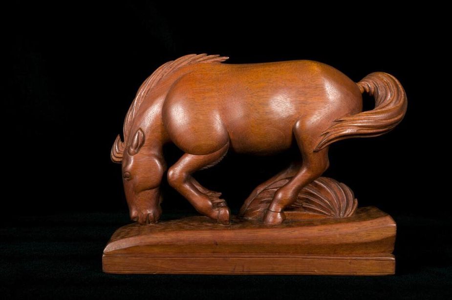 Willard Stone's sculpture The Mustang. Photo courtesy Linda Stone Gallery