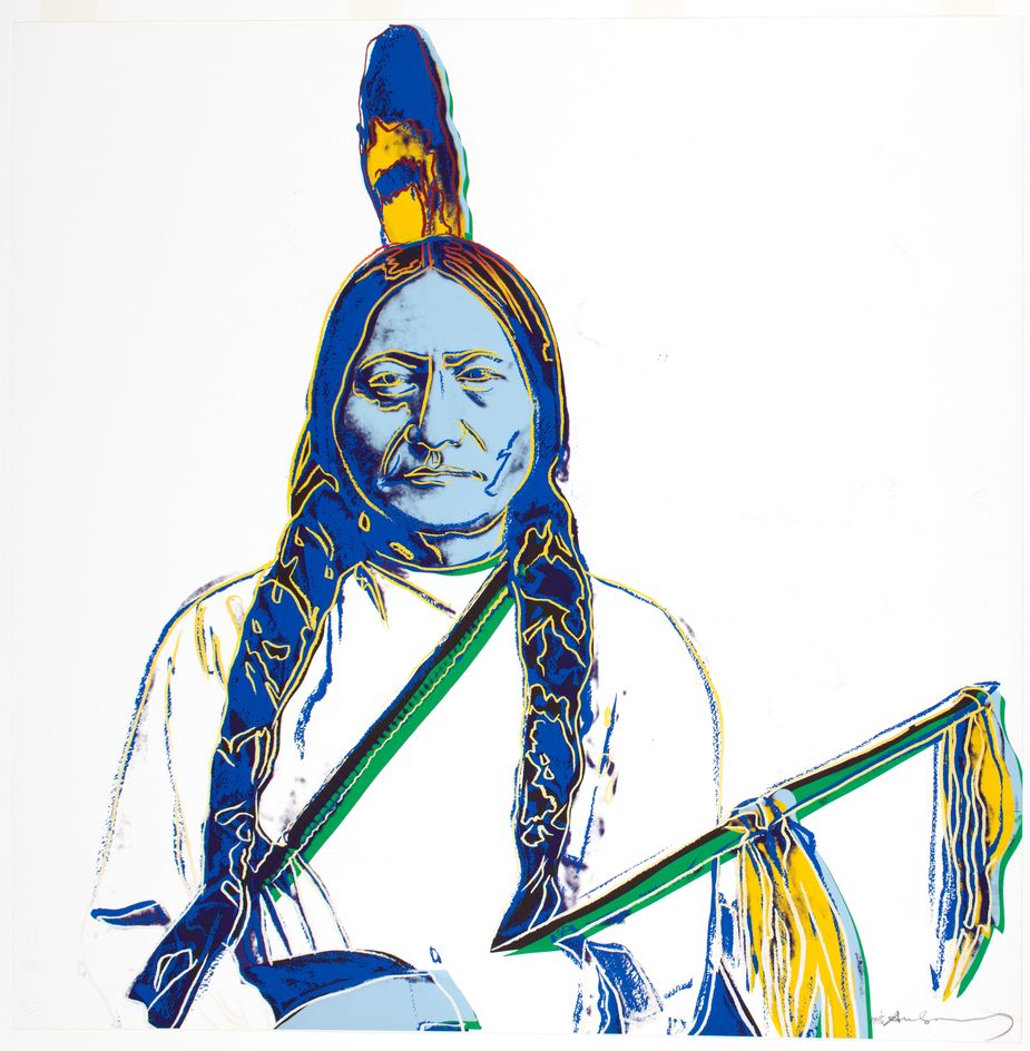 Andy Warhol, "Cowboys and Indians: Sitting Bull", 1986. The Andy Warhol Museum, Pittsburgh; Founding Collection, Contribution The Andy Warhol Foundation for the Visual Arts, Inc. 1998.1.2494.4