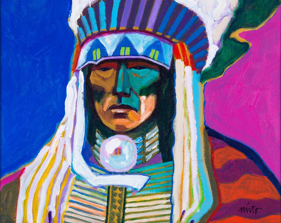 Chief Rain in the Face by John Nieto, acrylic on canvas OSU Museum of Art