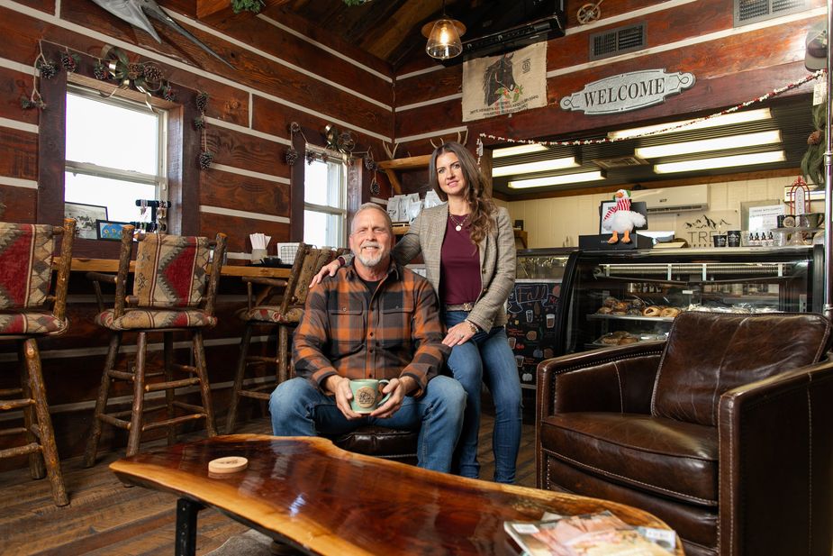 Mike and Christina Higgins also sell bags of whole beans with the option to have them ground with free delivery in Norman. Photo by Brent Fuchs