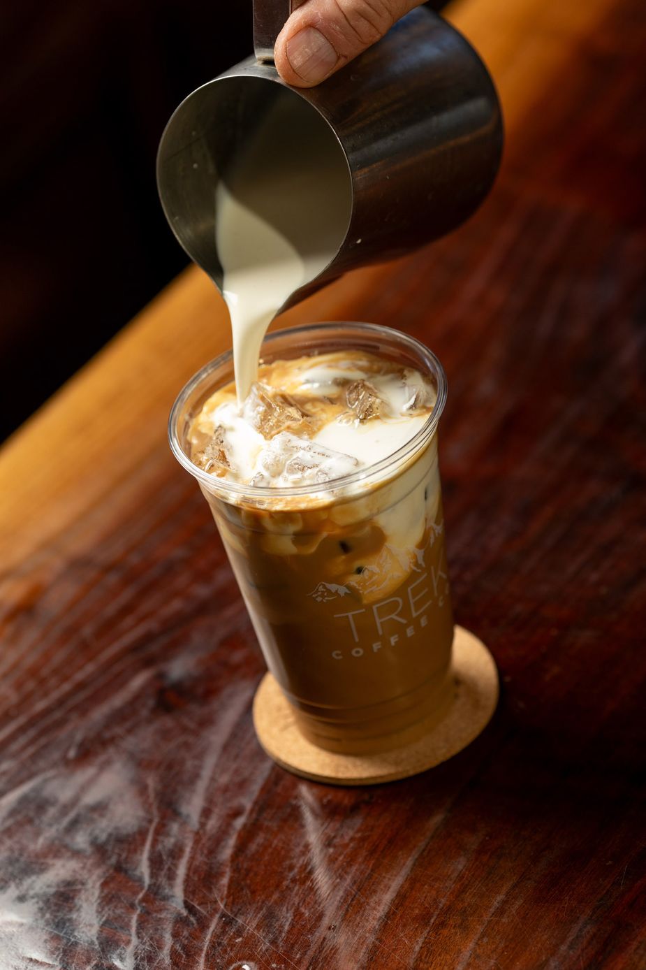 Visitors can stop in for a Maple Cinnamon Latte seven days a week, but Trek also sells a cold brew concentrate for those who want a rich coffee flavor without the drive. Photo by Brent Fuchs