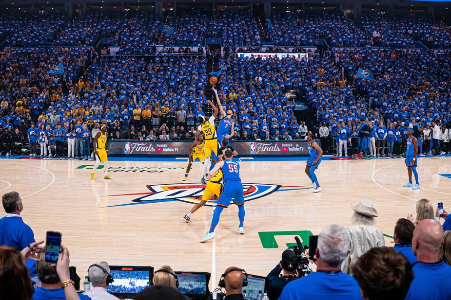 In June, the Thunder battled it out with the Indiana Pacers, winning four of seven games in the NBA Finals. Photo by Jimmy Do/OKC Thunder