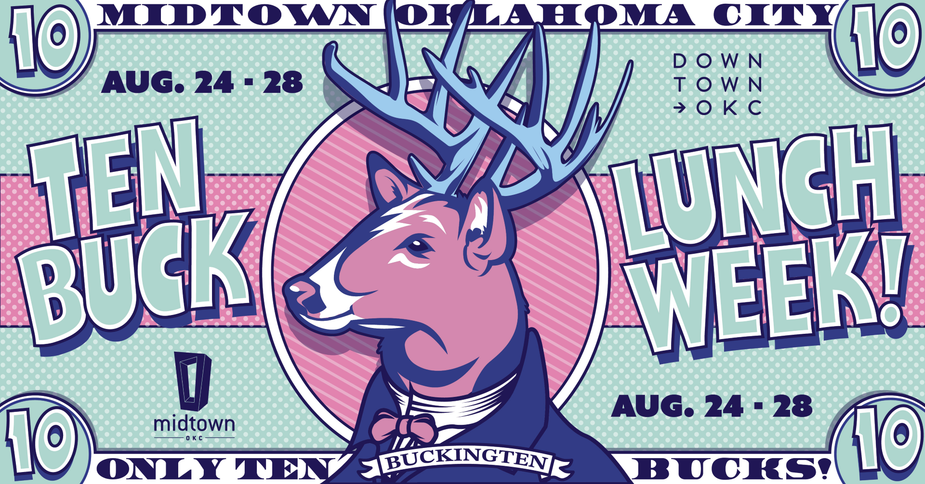 Hunger can be fought a lot more affordably this week in Midtown OKC, as 10 Buck Lunch Week is loaded with tasty deals at popular local restaaurants. Image courtesy Downtown OKC