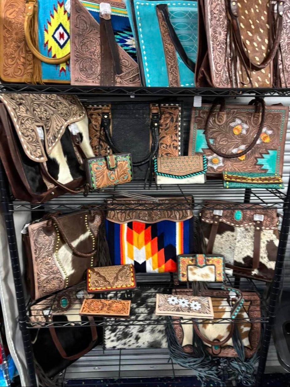 Leather goods from Celesta Johnson's boutique will be among the custom crafts and wares for purchase at the Indian Sweetheart Market inside the Glenpool Conference Center. Photo courtesy Indian Sweetheart Market