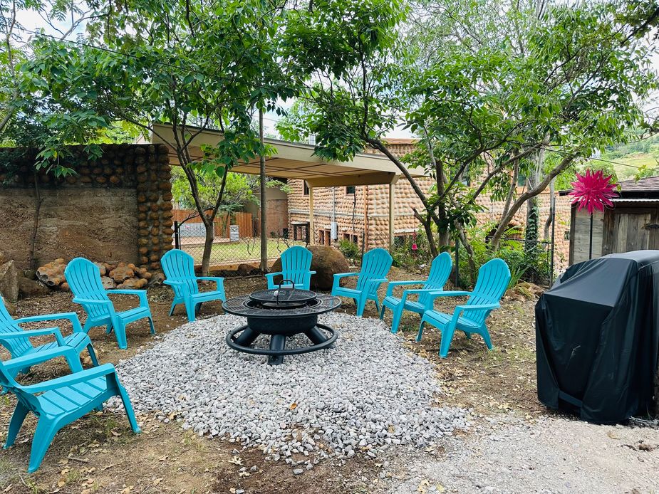 The backyard firepit is a great place to spend an evening. Photo courtesy Lisa Anshutz