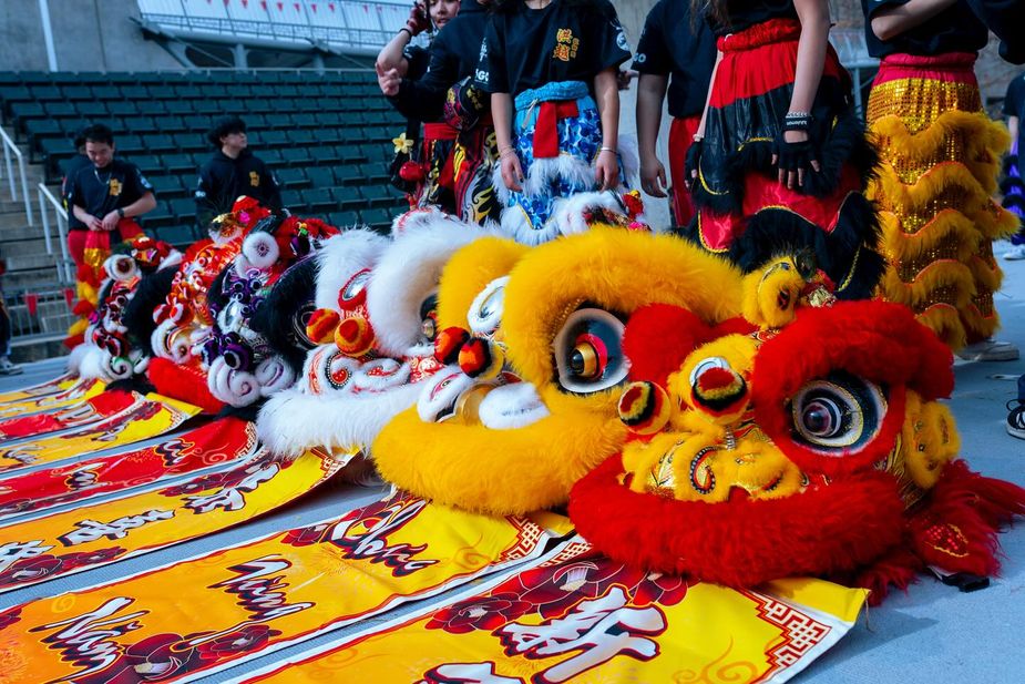 Tasty food and fantastic entertainment, including lion dancing by the Hưng Việt Dragon and Lion Dance Association, will be featured at the Asian American Night Market in Tulsa's Global District near Nam-Hai Oriental Food Market. Photo courtesy Hưng Việt Dragon and Lion Dance Association