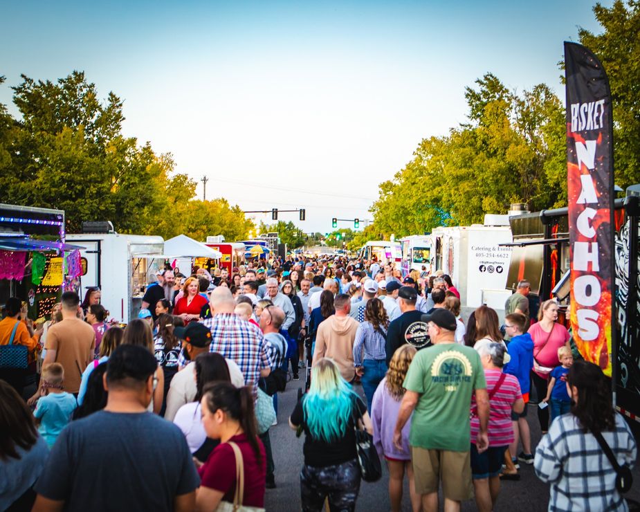 Fresh air, great music, and plenty of delicious food trucks make Edmond's Heard on Hurd a great Saturday evening party for all. Photo courtesy Heard on Hurd
