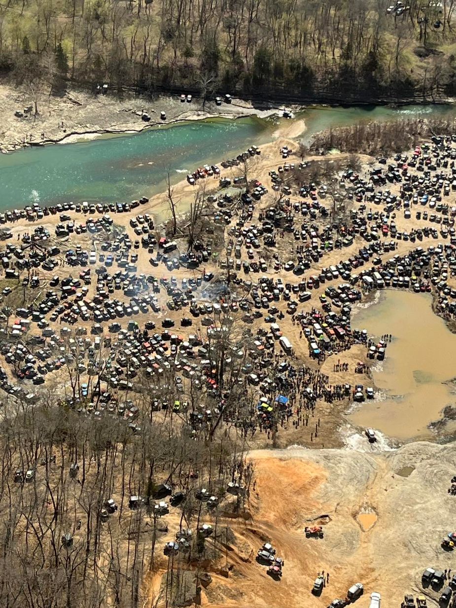 Every year the Big Meat Run at the South Grand Lake Recreation Area in Disney welcomes around ten thousand drivers and spectators to this celebration of all-terrain vehicles. Photo courtesy Big Meat Run