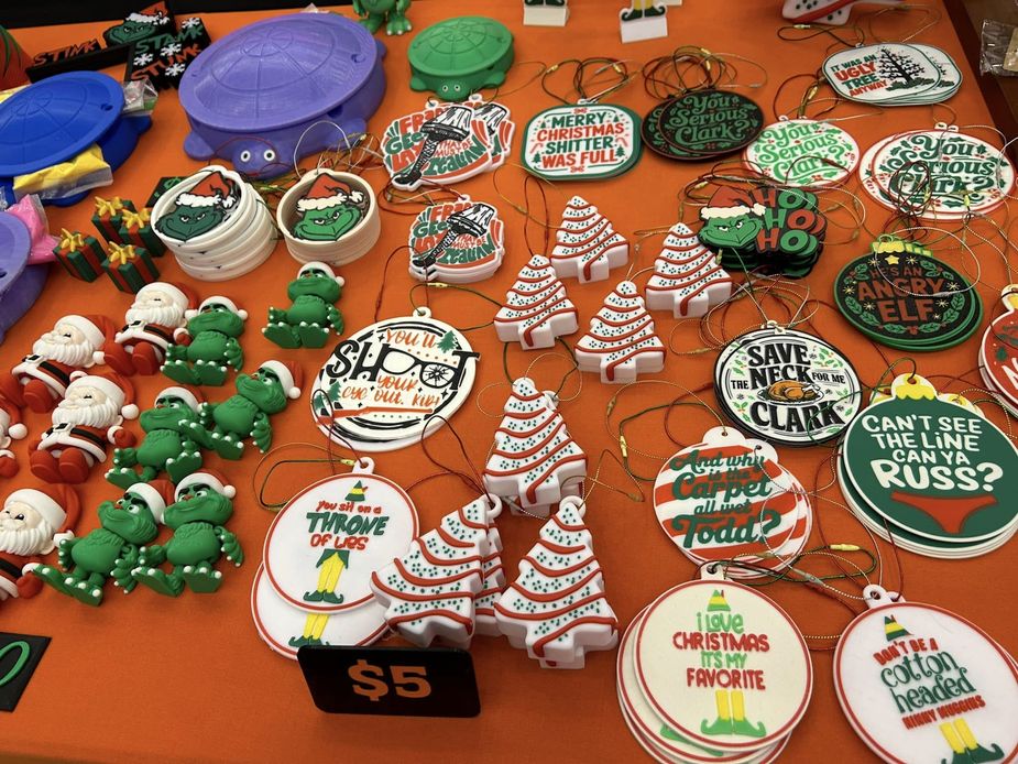 All types of unique artisan wares, clothing, and more, like the holiday ornaments and decor seen here, will be available for purchase during the Ardmore Fall Festival at Ardmore Convention Center. Photo courtesy Ardmore Fall Festival