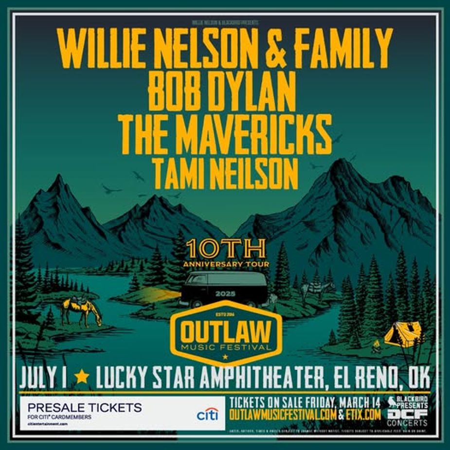 With co-headlining names like Willie Nelson and Bob Dylan, the tenth anniversary Outlaw Music Festival at Lucky Star Casino in El Reno will not be a night fans forget anytime soon.