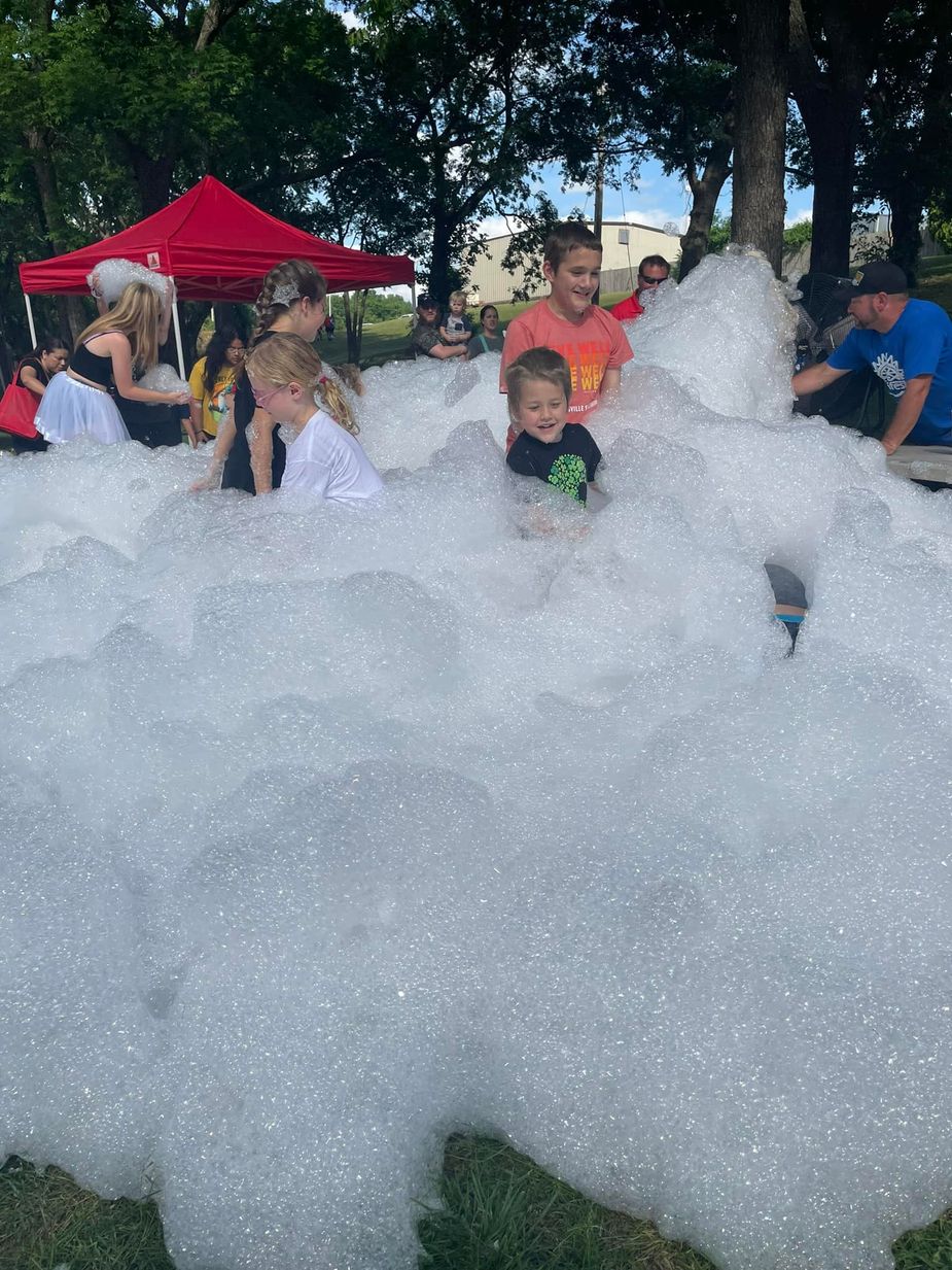Bartlesville definitely knows how to have a good time. Their annual SunFest celebration, returning May 29-31, will feature all sorts of family-friendly entertainment, including the flood of suds from their bubble machine. Photo courtest Bartlesville SunFest