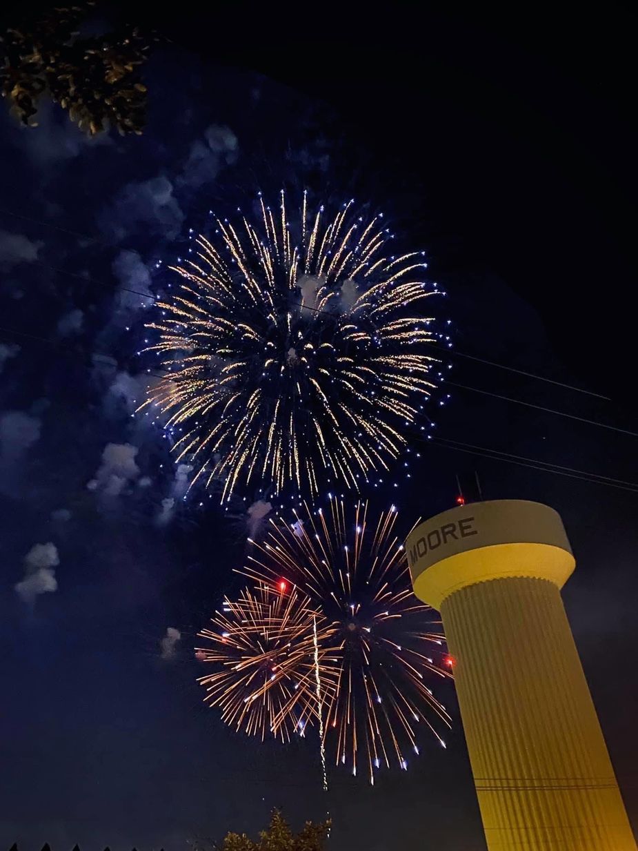 Moore's Celebration in the Heartland promises one of the state's largest fireworks displays July 4 at Buck Thomas Park. Before the evening show, enjoy a variety of food trucks and activities for a full day of fun. Photo courtesy City of Moore