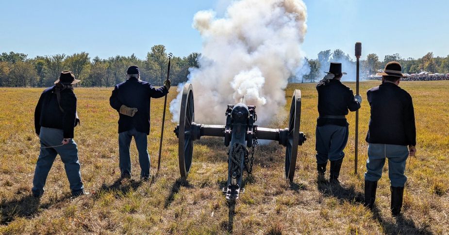 Spectators only have a chance to see the Battle of Honey Springs Reenactment every two years at the Honey Springs Battlefield near Checotah. The historic demonstration depicting the largest Civil War battle of Indian Territory returns this weekend. Photo courtesy Honey Springs Battlefield