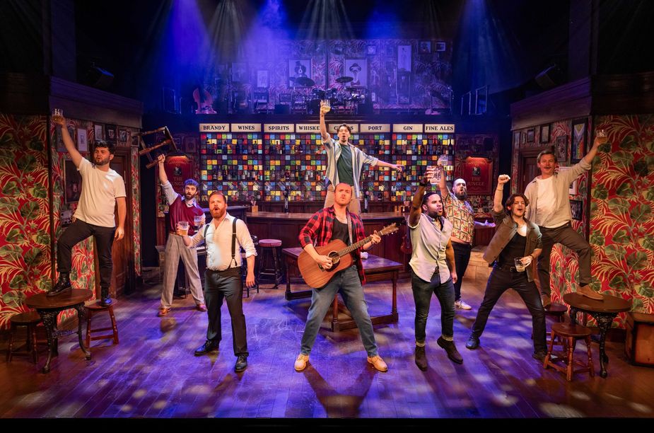 Featuring a stage with a working bar and music from Gun N' Roses, Red Hot Chili Peppers, and more, The Choir of Man's performance at Bartlesville Community Theatre will be something to raise a glass to. Photo courtesy The Choir of Man