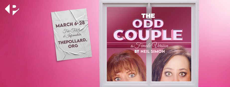 The Odd Couple story gets a gender swapped twist at Pollard Theatre in Guthrie. Image courtesy Pollard Theatre