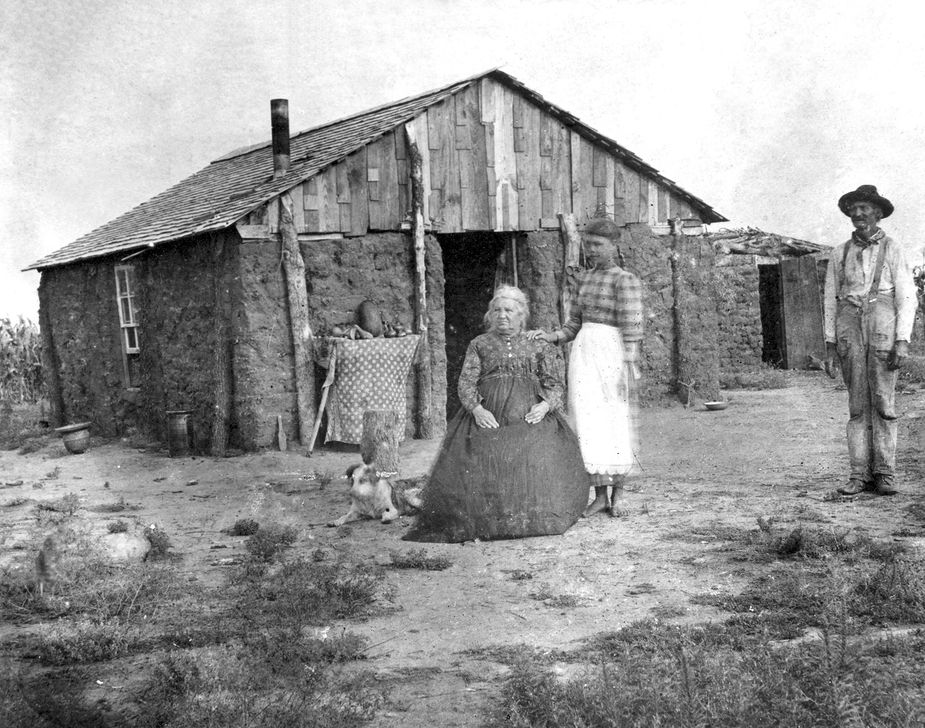 A family outside their sod house near Okeene, circa 1892. Photo courtesy Oklahoma Historical Society