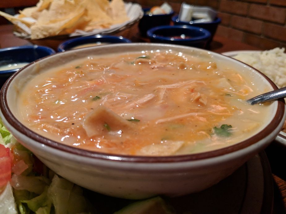 Alvarado's chicken tortilla soup got the Elwell family through many a cold month. Photo by Greg Elwell