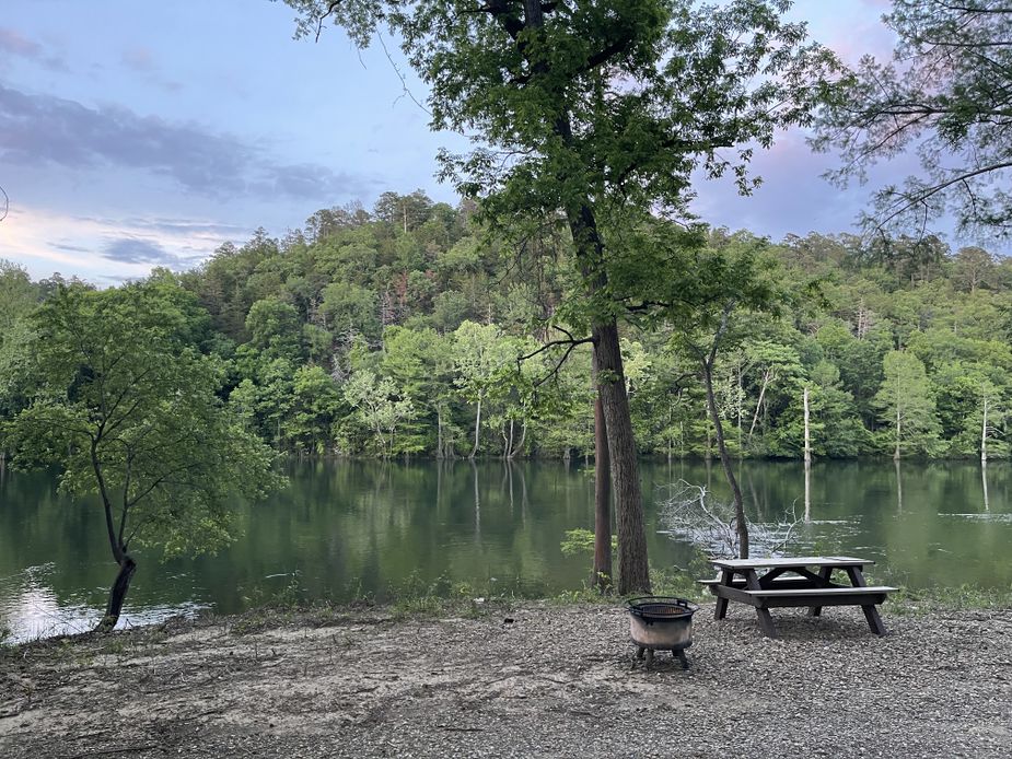 Last year, we spent our anniversary in the tiny cabins by the river at Beavers Bend State Park. This was the view of the Lower Mountain Fork River out our front door. Photo by Nathan Gunter