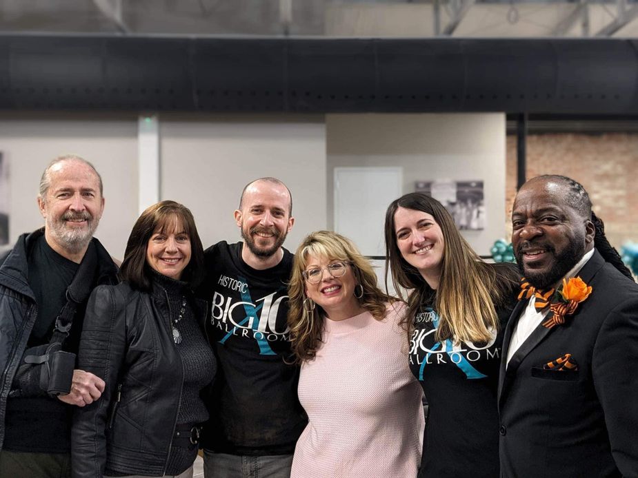 Lester "Doc" Shaw, far right, and supporters at the re-opening of the Big 10 Ballroom. Photo courtesy Big 10 Ballroom