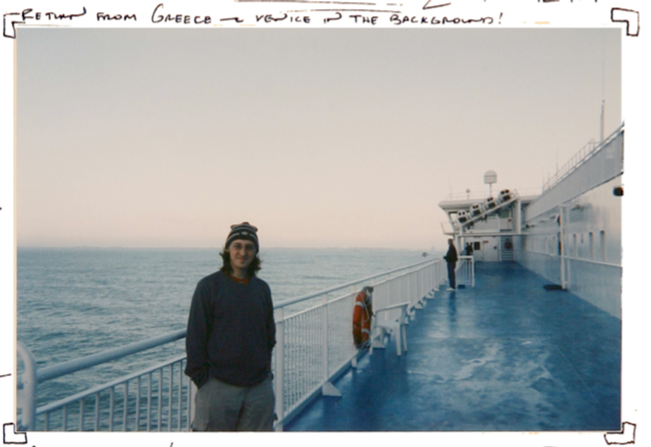 Nathan, age twenty, on the way to Venice from Patras, Greece.