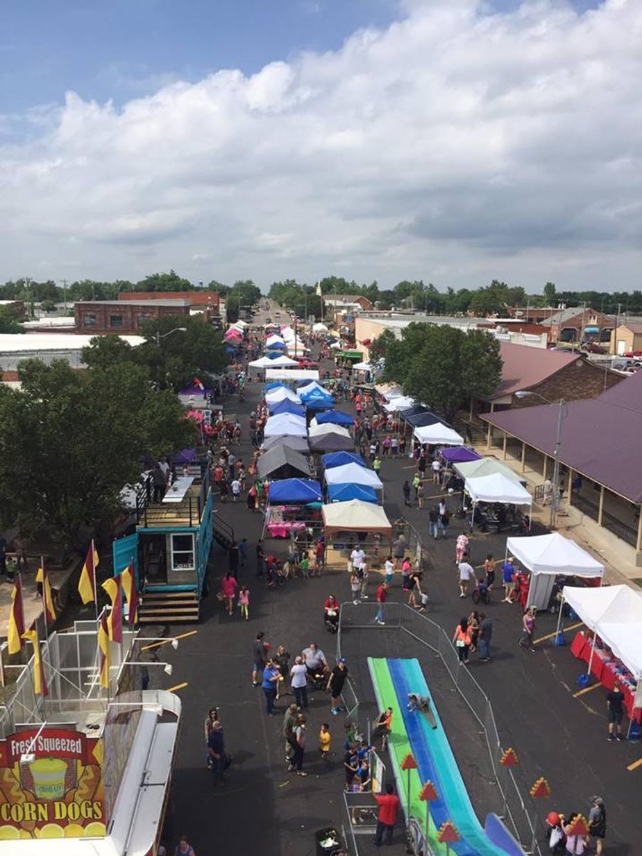 Catch a view of downtown Blanchard from the Ferris wheel during May Daze. Photo courtesy Blanchard Chamber of Commerce