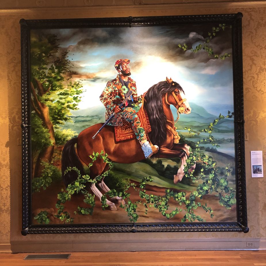 *Equestrian Potrait of King Phillip IV*, 2017 oil on canvas by Kehinde Wiley. Photo by Nathan Gunter