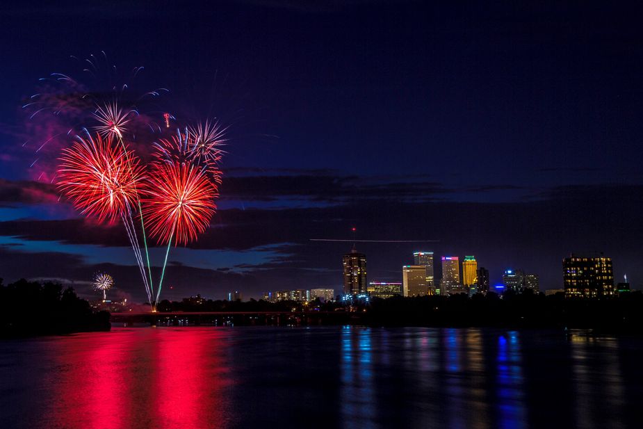 Tulsa's FreedomFest on the River is just one of dozens of Independence Day celebrations taking place across the state this week. Photo courtesy Bob Stone / Tulsa FreedomFest