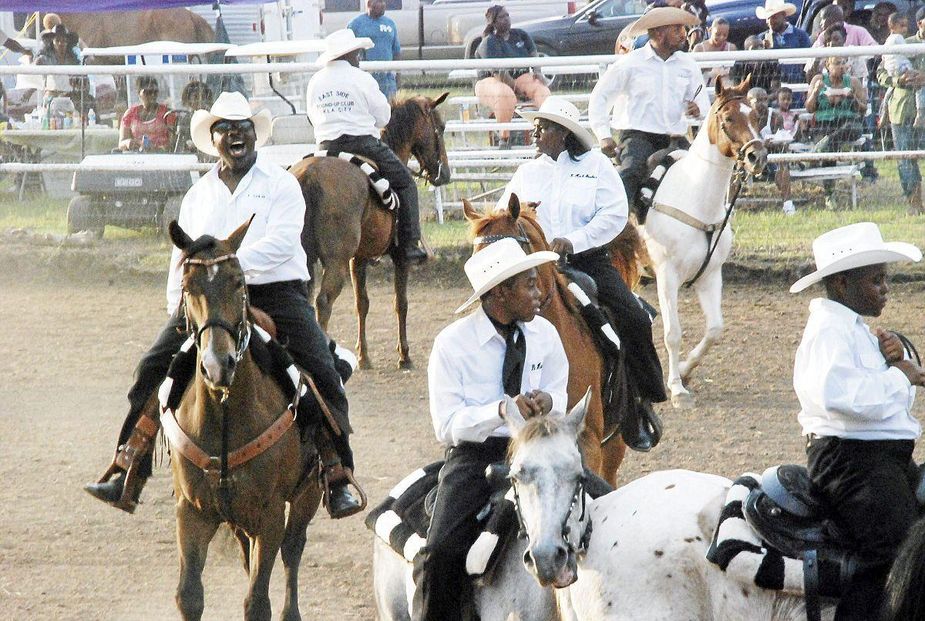 Cowboy up at the Boley Open Rodeo, one of the longest running African-American rodeos. Photo courtesy Town of Boley