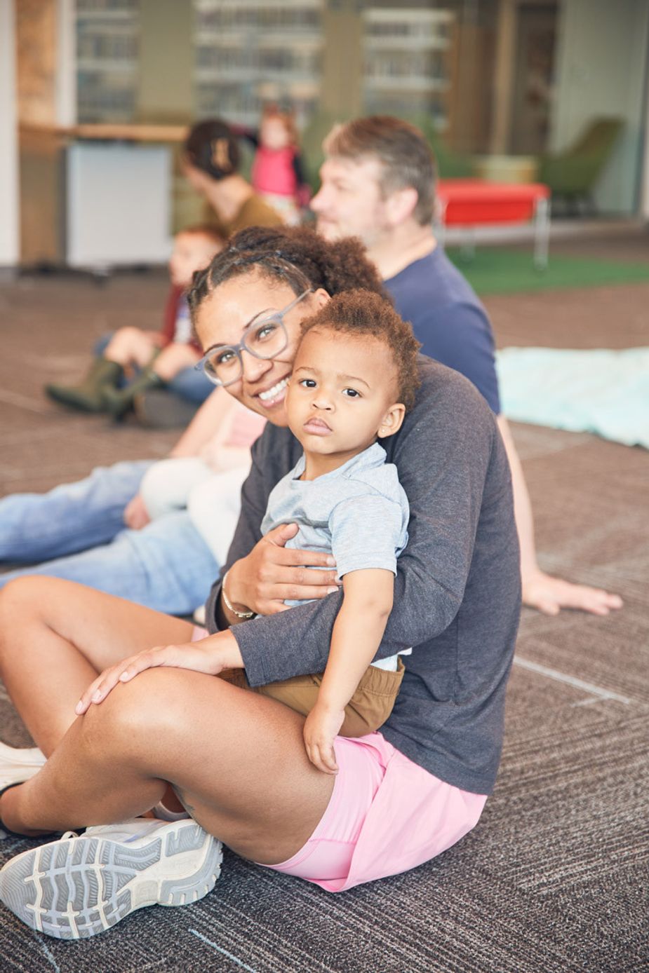 Families enjoy Wiggly Wednesdays at the library, where kids listen to stories, dance, sing, and explore the space. Photo courtesy Charlie Neuenschwander