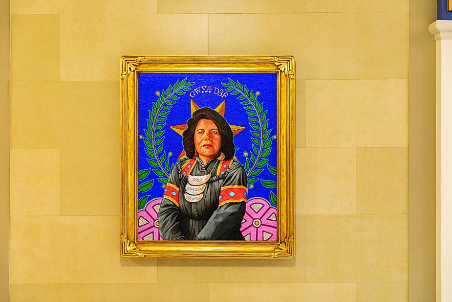 "Chief Wilma Mankiller" by Starr Hardridge. Photo courtesy Oklahoma Legislative Service Bureau