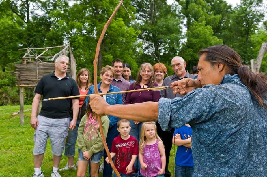 Stop by the Cherokee Heritage Center in Tahlequah during Cherokee National Holiday for ancient village tours and demonstrations. Photo courtesy Cherokee Nation