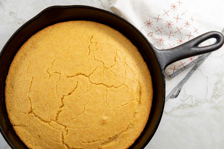 Cornbread in a cast iron skillet is a must for Kashea McCowan's family dinners. Photo by Lori Duckworth.
