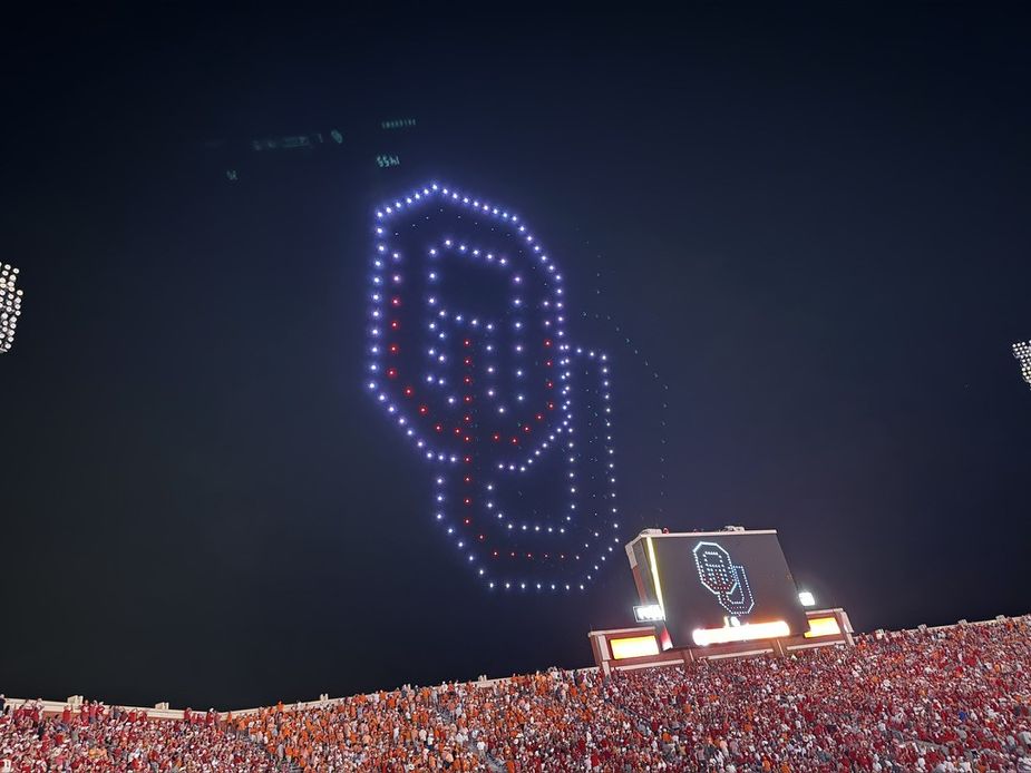 Though the game on the field was not the closest, fans were treated to a spectacular drone show overhead.