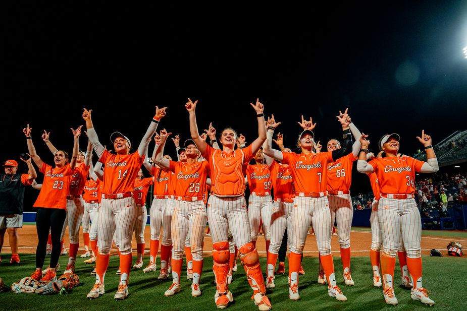 The Oklahoma State Cowgirls softball team continue their hopeful push towards the NCAA Women's College World Series this week during the Big 12 Softball Championship at Devon Park in Oklahoma City. Photo courtesy OSU Athletics