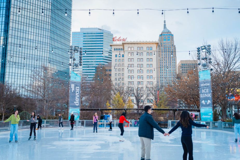 Devon Ice Rink at Myriad Botanical Gardens is having it's last call for skaters this week. Photo courtesy Devon Ice Rink