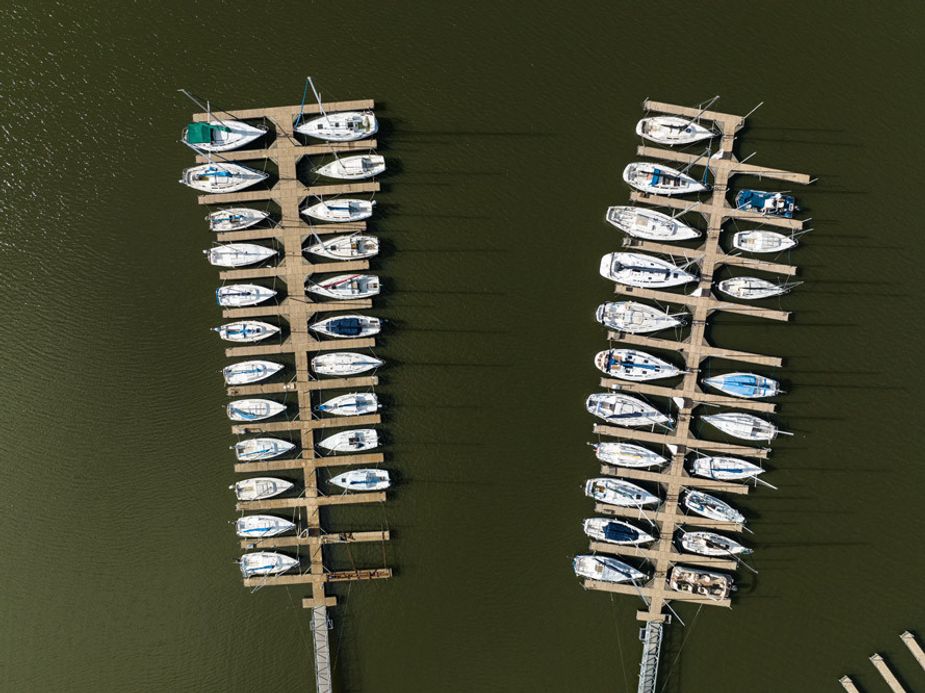 The Tsa-La-Gi Yacht Club offers storage and dockage for members at Fort Gibson Lake. Photo by David Joshua Jennings