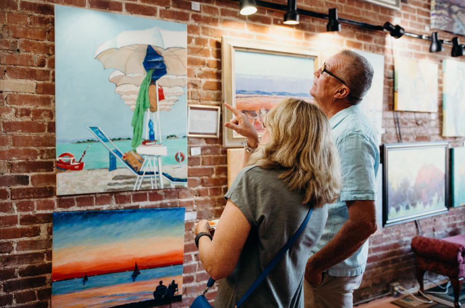 In Oklahoma City, the Paseo Arts District's First Friday Art Walk is a wonderful way to see works from up-and-coming local artists. Photo courtesy Paseo Arts Association