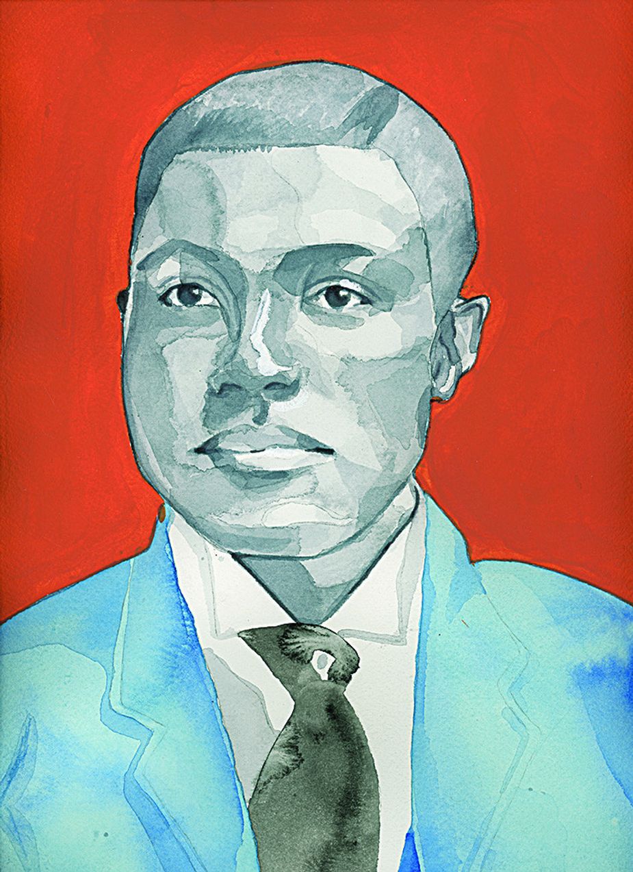 Oklahoma’s first African American legislator A.C. Hamlin. Portrait by Shannon Nicole