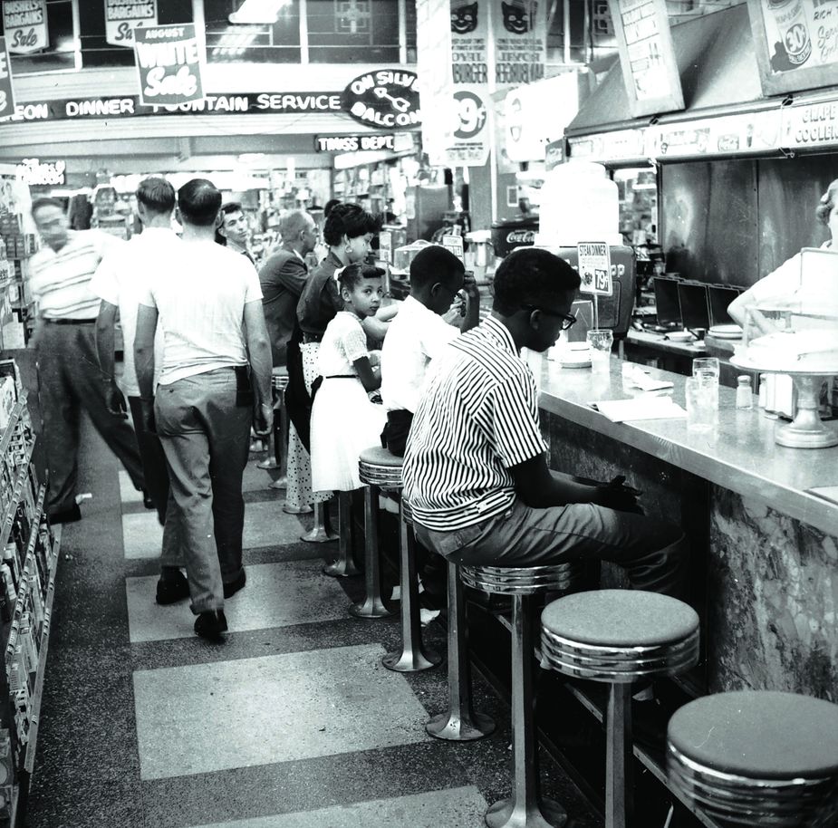 Ayanna Najuma, center, participated in the Katz Drug Store sit-in in Oklahoma City when she was only seven years old, along with a number of other children from the NAACP Youth Council. Photo courtesy Oklahoma Historical Society