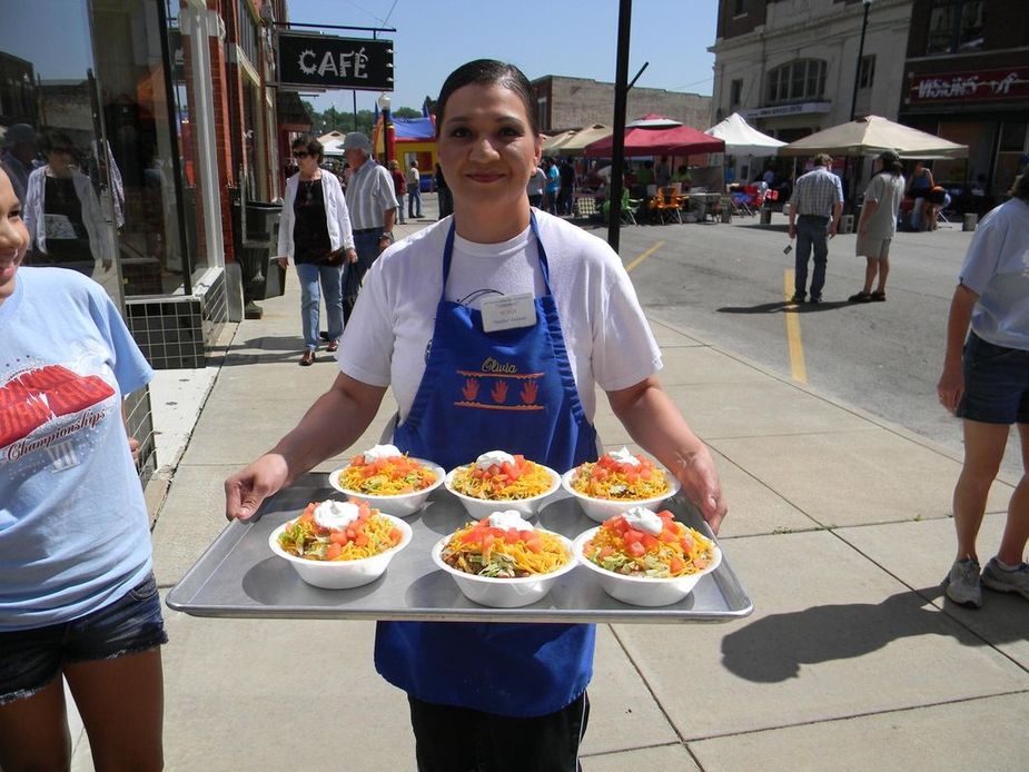 Enjoy a hearty plate of an Oklahoma classic at the National Indian Taco Championship in Pawhuska. Photo courtesy Pawhuska Chamber of Commerce