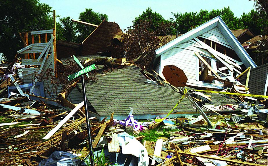 In "Twister," Aunt Meg, played by Lois Smith, lived in Wakita, where her home was destroyed by an F5 tornado.