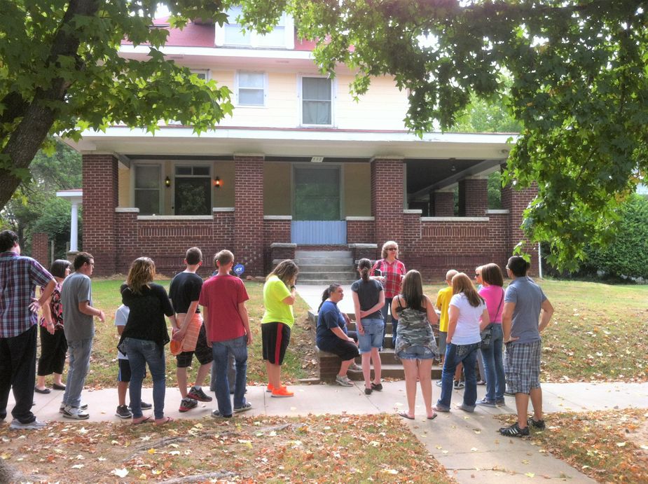 Historian Jonita Mullins leads the Notable Women of Oklahoma Walking Tour this week in Muskogee. Photo courtesy Jonita Mullins