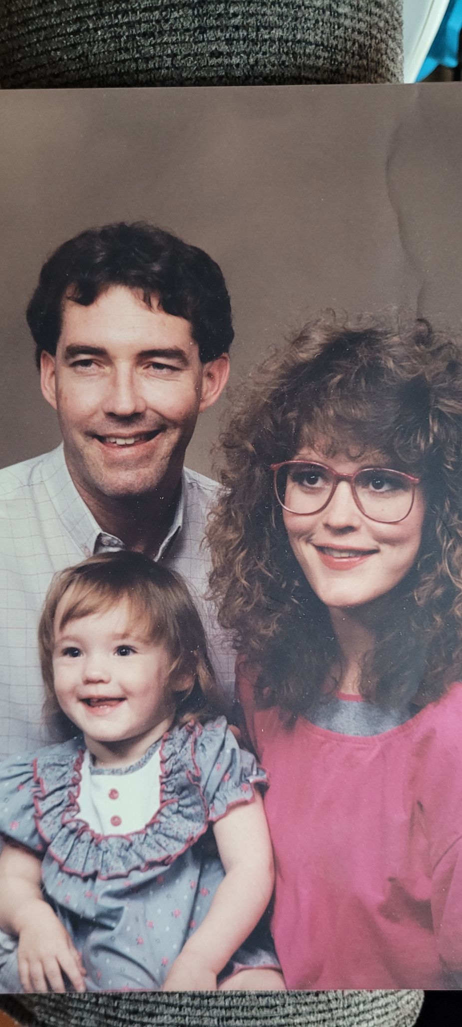 Family portrait of the Tiptons when I was an only child, probably around 1991.