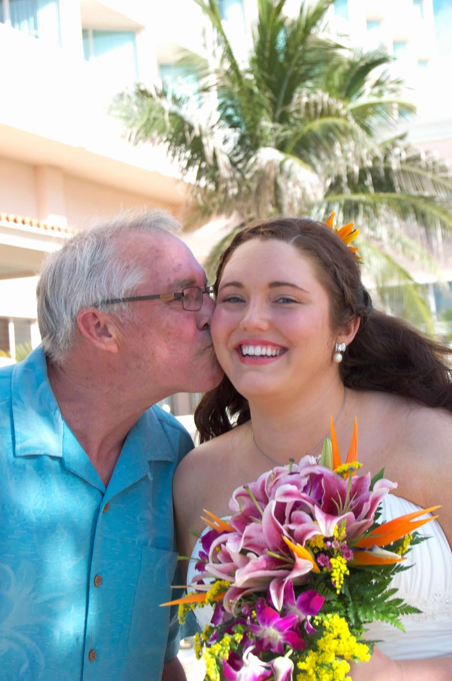 My dad and I at my wedding in June 2013. Photo by Melissa Ybarra