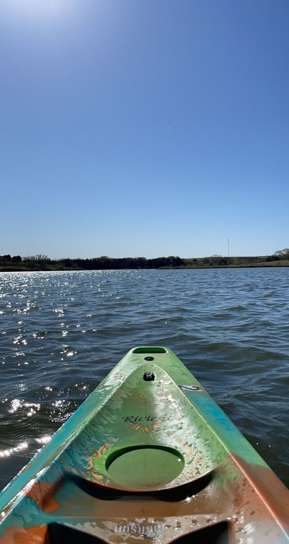 Beautiful Crowder Lake is even more stunning from inside a kayak. Photo by Kiersten Stone