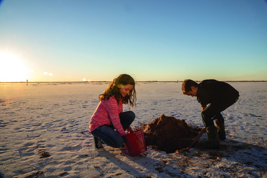 Crystal digging is permitted at the Salt Plains National Wildlife Refuge near Cherokee through October 15. Photo by Lori Duckworth