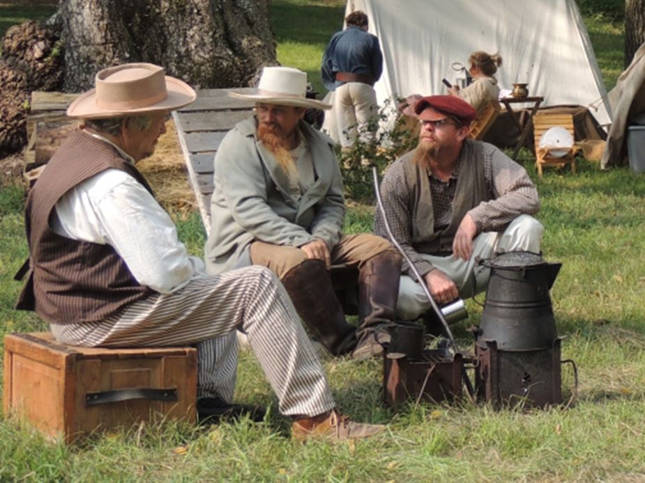It might be the Fort Towson 200th Anniversary Celebration, but at this birthday party, it's the guests treated to the gift of history. Photo courtesy Fort Towson Historic Site